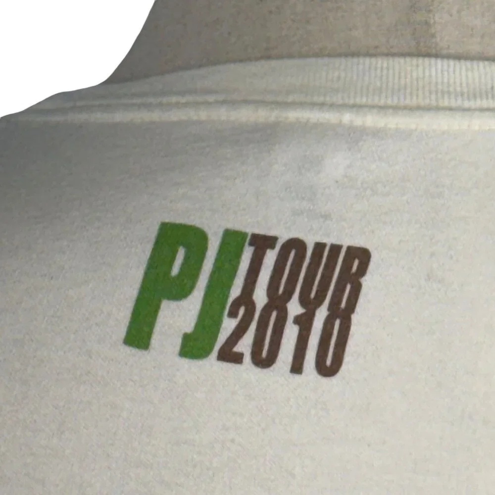 Pearl Jam Tour 2010 Organic Cotton T-Shirt Medium Womens Crew Neck Graphic Tee - Picture 8 of 9